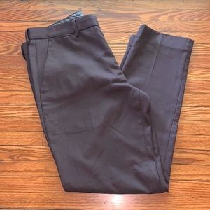 Brownish/maroon/purple dress pant and greenish brown pant